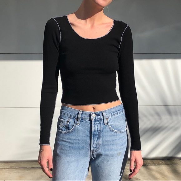 long sleeve brandy melville tops 